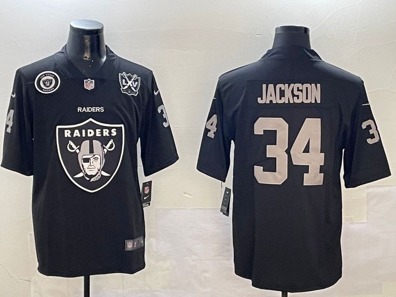 Men Oakland Raiders #34 Jackson Black 2024 Nike Limited NFL Jersey style 01153->oakland raiders->NFL Jersey